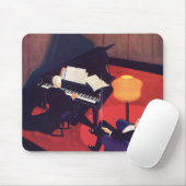 Vintag Art Deco Music Lounge Piano Pianist Mousepad (Mit Mouse)