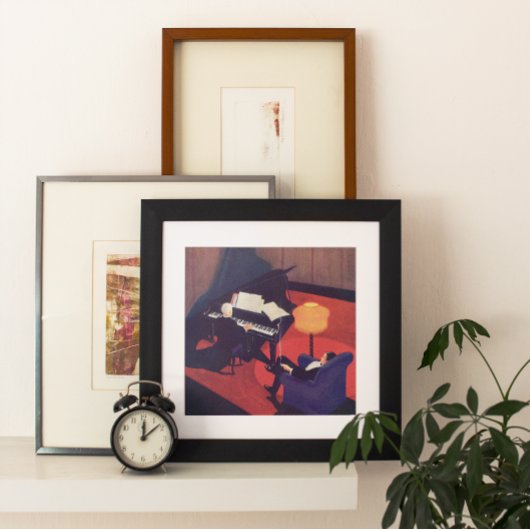 Vintag Art Deco Music Lounge Piano Pianist Poster