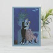 Vintag Art Deco Neu verheiratete Brautdusche Einla Einladung (Stehend Vorderseite)