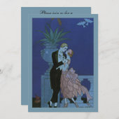 Vintag Art Deco Neu verheiratete Brautdusche Einla Einladung (Vorne/Hinten)