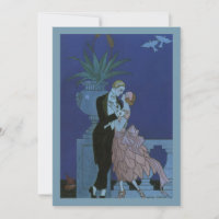 Vintag Art Deco Neu verheiratete Brautdusche Einla