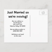 Vintag Art Deco Newlyweds, Adressenänderung Ankündigungspostkarte (Rückseite)