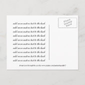 Vintag Art Deco Newlyweds, Liebe Wedding Dance Ankündigungspostkarte (Rückseite)