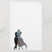 Vintag Art Deco Newlyweds, Liebe Wedding Dance Briefpapier (Vorne/Hinten)