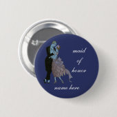 Vintag Art Deco Newlyweds, Liebe Wedding Dance Button (Vorne & Hinten)
