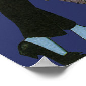 Vintag Art Deco Newlyweds, Liebe Wedding Dance Poster (Ecke)