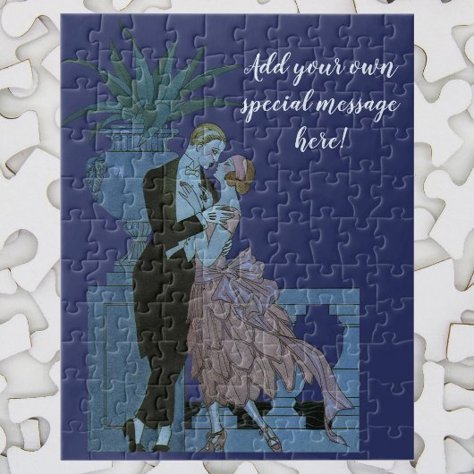 Vintag Art Deco Newlyweds, Liebe Wedding Dance Puzzle