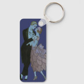 Vintag Art Deco Newlyweds, Liebe Wedding Dance Schlüsselanhänger (Rückseite)