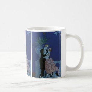 Vintag Art Deco Newlyweds, Oui von George Barbier Kaffeetasse