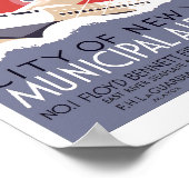 Vintag Art Deco NYC Gemeindeflughafen WPA Poster (Ecke)