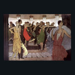 Vintag Art Deco Paris Night Dance Hall by Orazi Poster<br><div class="desc">Dies ist ein digital erweiterter Ausdruck eines Vintagen Art-Déco-Gemäldes von Manuel Orazi aus dem Jahr 1927 in Montmartre,  Paris.</div>