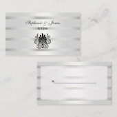 Vintag Art Deco Plume Schwarz-weiße Platzkarten (Vorne/Hinten)