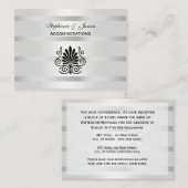 Vintag Art Deco Plume Schwarz-weiße Unterkünfte Begleitkarte (Vorne/Hinten)