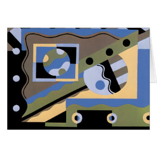 Vintag Art Deco Pochoir Jazz Cubism Muster