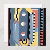 Vintag Art Deco Pochoir Jazz Geometrische Muster (Vorne/Hinten)