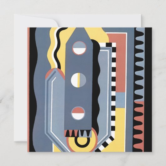 Vintag Art Deco Pochoir Jazz Geometrische Muster (Vorderseite)