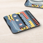 Vintag Art Deco Pochoir Jazz Geometrische Muster Getränkeuntersetzer (Linke Seite)