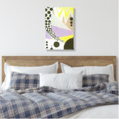 Vintag Art Deco Pochoir Jazz Geometrische Muster Leinwanddruck (Insitu (Schlafzimmer))