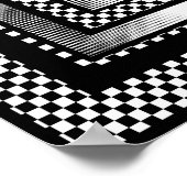 Vintag Art Deco Poster Silver Black Sofa Cat (Ecke)