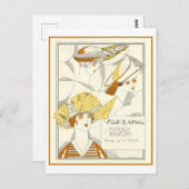 Vintag Art Deco Postkarte (Vorne/Hinten)