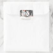 Vintag Art Deco Quadratischer Aufkleber (Tasche)