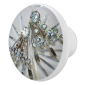 Vintag Art Deco Rhinestones Keramikknauf (Rechts)