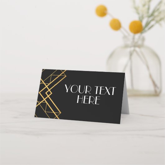 Vintag Art Deco Roaring Party Platzkarten der 20er (Vorderseite)