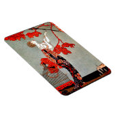 Vintag Art Deco Rote Blume Magnet (Rechte Seite)