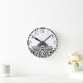 Vintag Art Deco Runde Wanduhr (Zuhause)