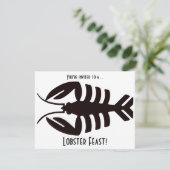 Vintag Art Déco Seafood Hummer Fest Party Einladung (Stehend Vorderseite)