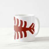 Vintag Art Déco Seafood Lobster in Rot Kaffeetasse (VorderseiteRechts)
