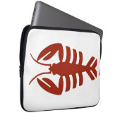 Vintag Art Déco Seafood Lobster in Rot Laptopschutzhülle (Vorne Rechts)