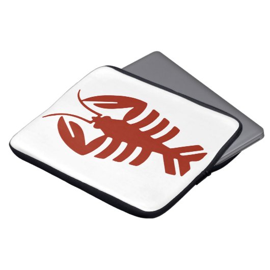 Vintag Art Déco Seafood Lobster in Rot Laptopschutzhülle (Vorne Oben)