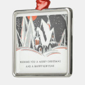 Vintag Art Deco Silbernes Ornament (Links)