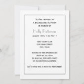 Vintag Art Deco Silver Plume Arabesque Einladung (Rückseite)