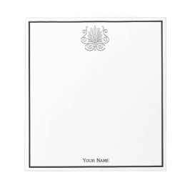 Vintag Art Deco Silver Plume Arabesque Notizblock