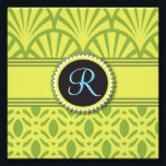 Vintag Art Deco skaliert Limon Fotodruck<br><div class="desc">Art Deco Scalloped Pastel Limon Monogram ist einfach zu anpassen und kann für viele Gelegenheiten verwendet werden: Geburtstag,  Abschluss,  Homecomings,  Wiedersehen,  Werbung oder Gedenken.</div>