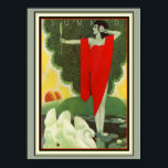 Vintag Art Deco "Summer" Poster 12 x 16<br><div class="desc">Nice,  Vintag,  Art Deco "Summer" Magazin Cover Poster 12 x 16</div>