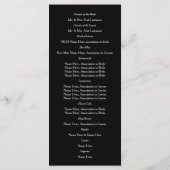 Vintag Art Deco Text Hochzeitsprogramm Programm (Rückseite)