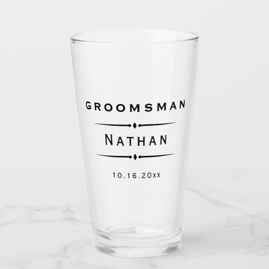 Vintag Art Deco Trauzeuge Glas (Vorderseite)