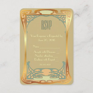Vintag Art Deco UAWG ~ Gatsby Inspiriert RSVP Karte