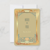 Vintag Art Deco UAWG ~ Gatsby Inspiriert RSVP Karte (Rückseite)