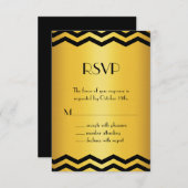 Vintag Art Deco UAWG RSVP Karte (Vorne/Hinten)