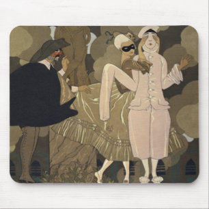 Vintag Art Deco, Überraschung von George Barbier Mousepad
