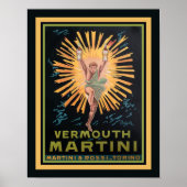 Vintag Art Deco Vermouth Martini Poster (Vorne)