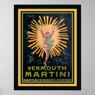 Vintag Art Deco Vermouth Martini Poster