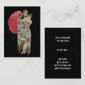 Vintag Art Deco Wedding, New Lovers Dancing Visitenkarte (Vorne/Hinten)