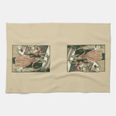 Vintag Art Deco Wedding, Newlyweds First Dance Küchentuch (Horizontal)