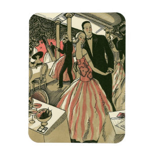 Vintag Art Deco Wedding, Newlyweds First Dance Magnet