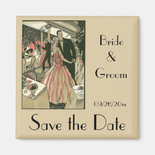 Vintag Art Deco Wedding, Newlyweds First Dance Magnet
